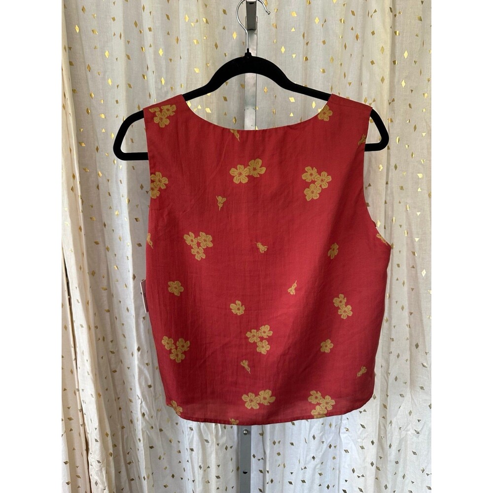 NWT Kamea Designs Hawaiian Dainty Pakalana Square Neckline Sleeveless Jane Top L - Picture 2 of 5